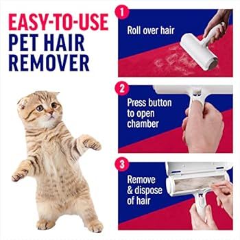 ChomChom Pet Hair Remover - Reusable Cat and Dog Hair Remover for Furniture, Couch, Carpet, Car S... | Amazon (US)