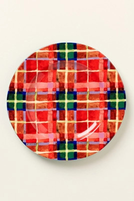 Tartan Stoneware Dessert Plate | Anthropologie (US)