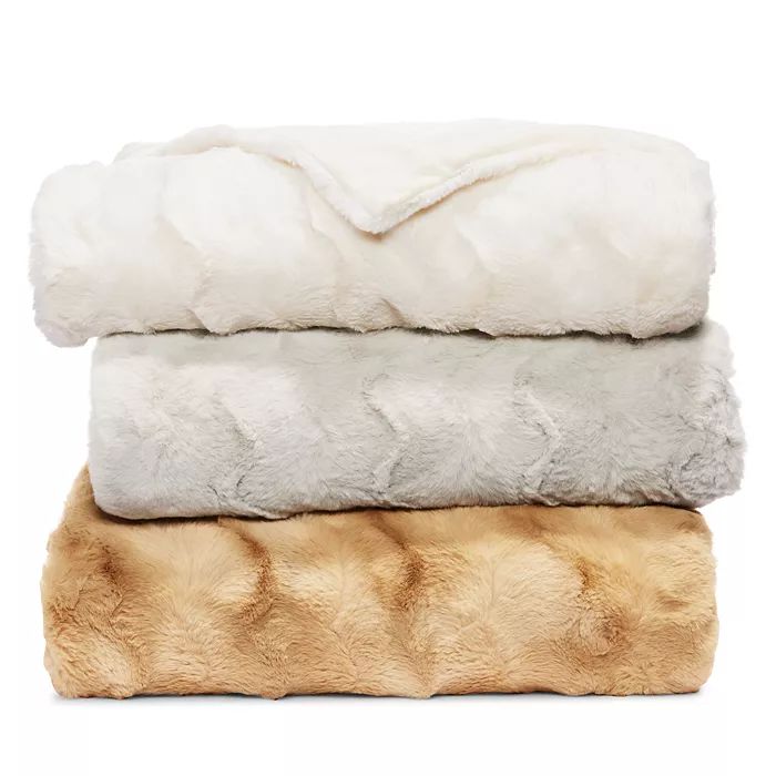 Marble Faux Fur Throw - 100% Exclusive | Bloomingdale's (US)
