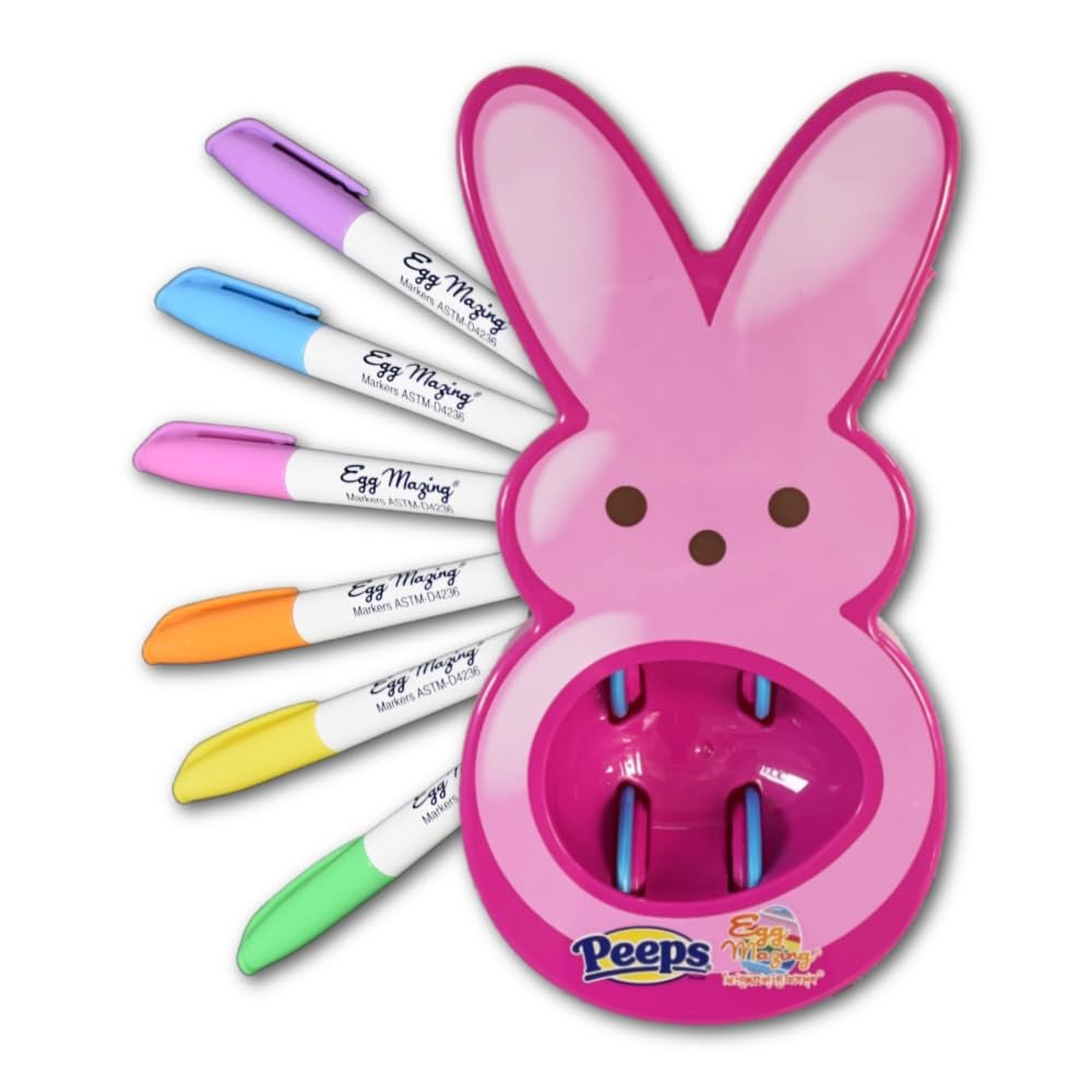 The Eggmazing Egg Decorator - Peeps Bunny - Arts and Craft Set Includes 6 Colorful Quick Drying, ... | Amazon (US)