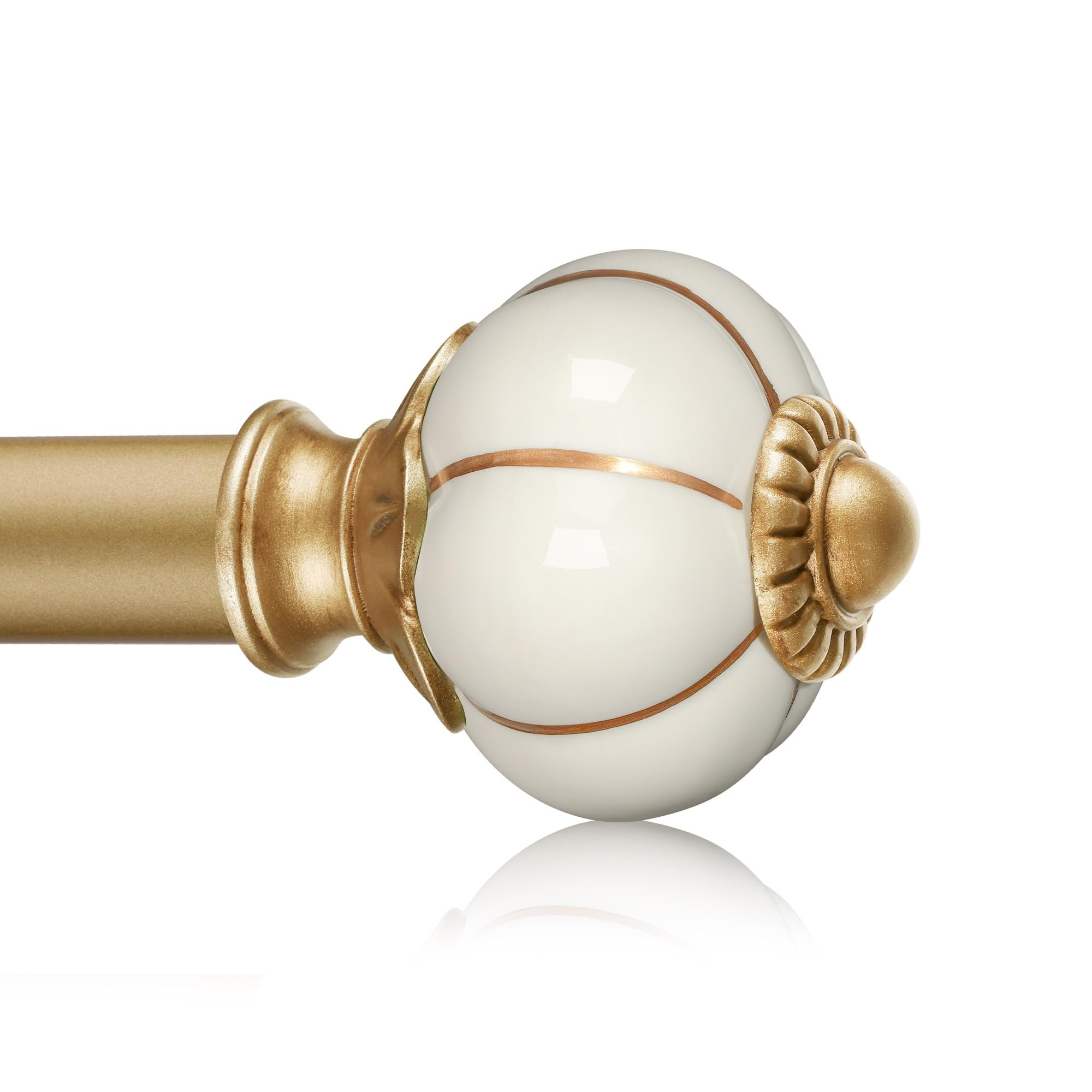 Ceramic Curtain Rods for Windows 66 to 120 Inch,1 Inch Adjustable Telescoping Drapery Rod Heavy D... | Amazon (US)