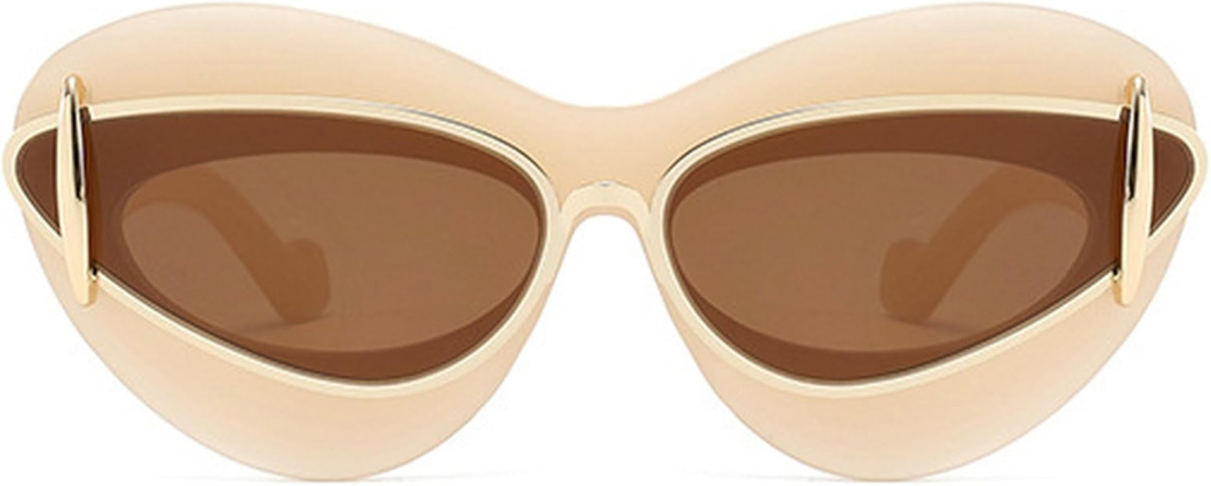 Sexy Y2k Punk Cat Eye Sunglasses Women 2024 Luxury Vintage Sun Glasses For Ladies Retro Double Fr... | Amazon (US)