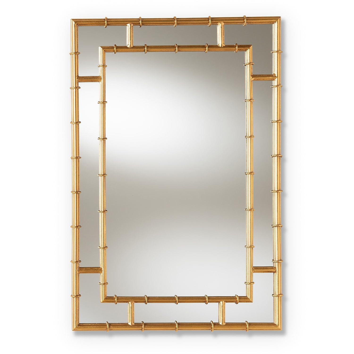 Baxton Studio Adra Wall Mirror, Metal, 32.25-inch H x 21.5-inch W x 1.26-inch D | Amazon (US)