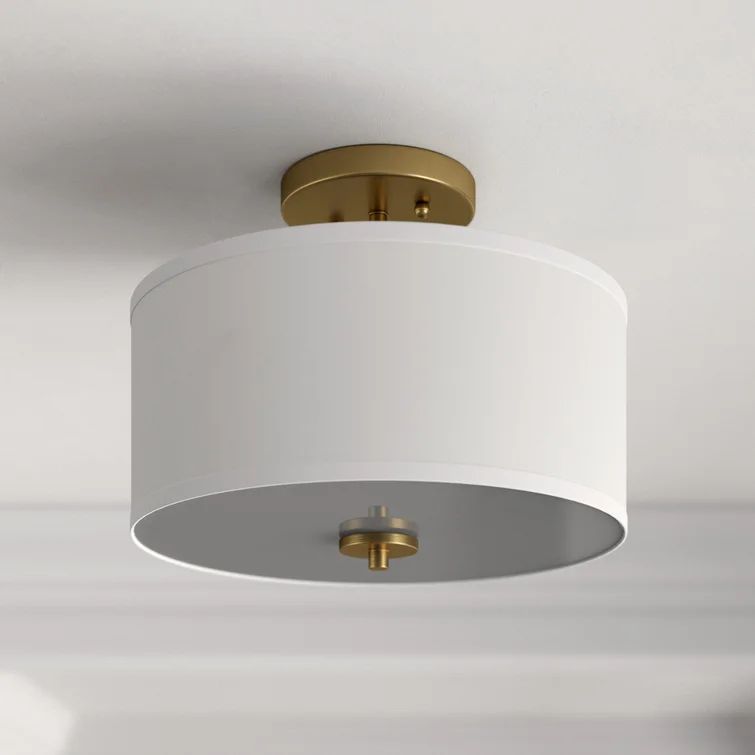 Aaru Fabric Semi Flush Mount | Wayfair North America