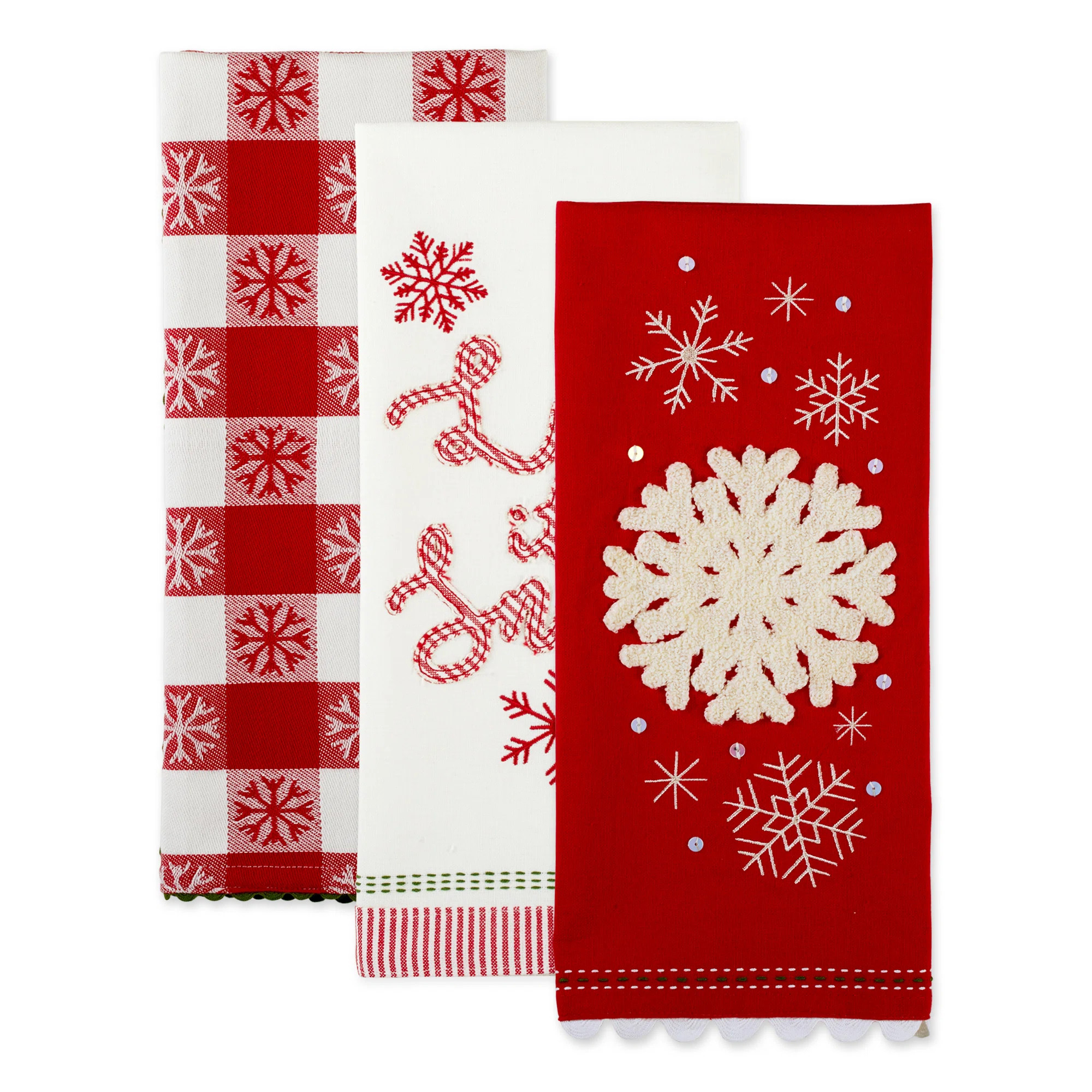 Claus Kitchen Cotton Embroidered Dish Cloth Kitchen Towel | Wayfair North America