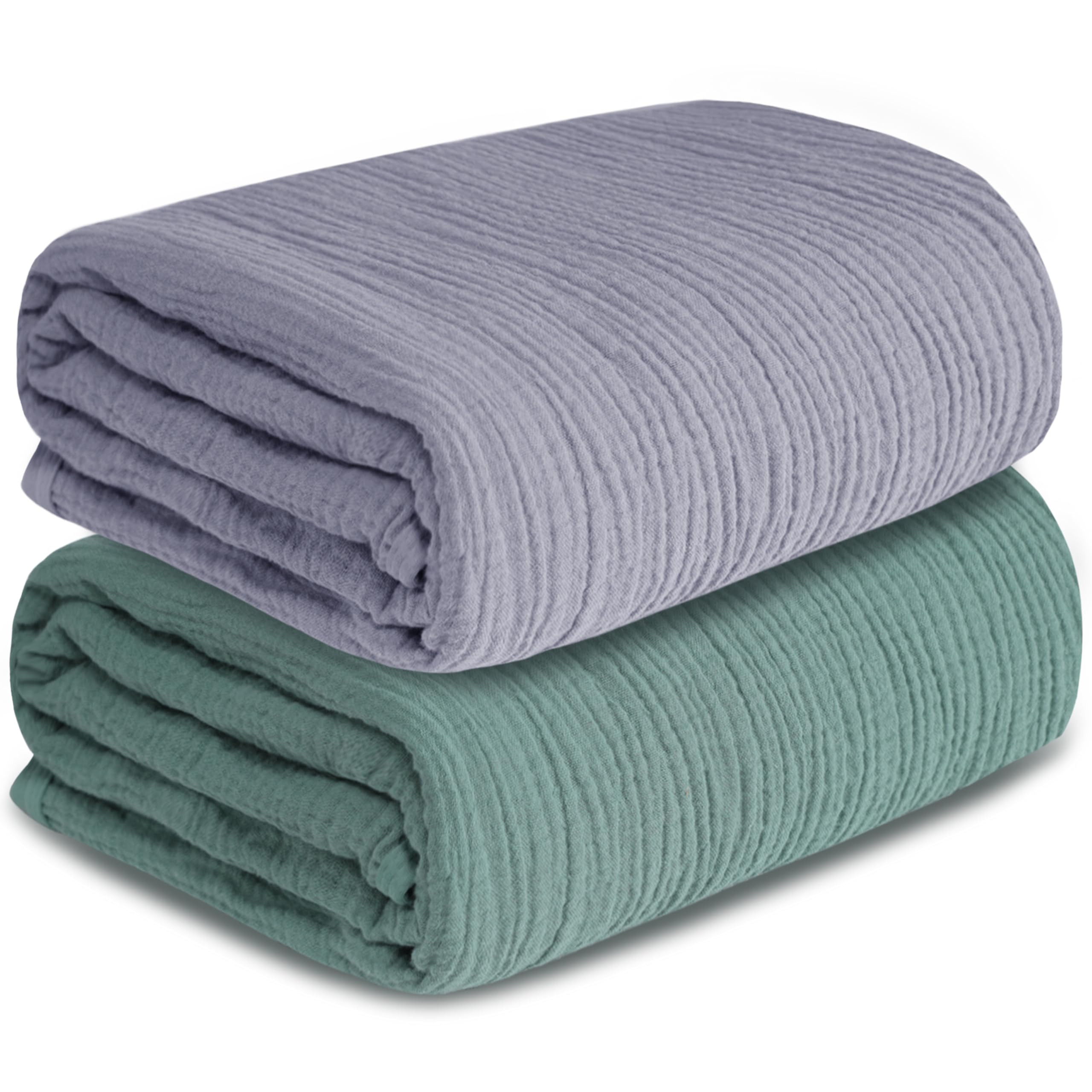 Muslin Swaddle Blankets for Newborn, 2 Pack Breathable Soft Receiving Blanket, Large 41 x 41 inch... | Amazon (US)