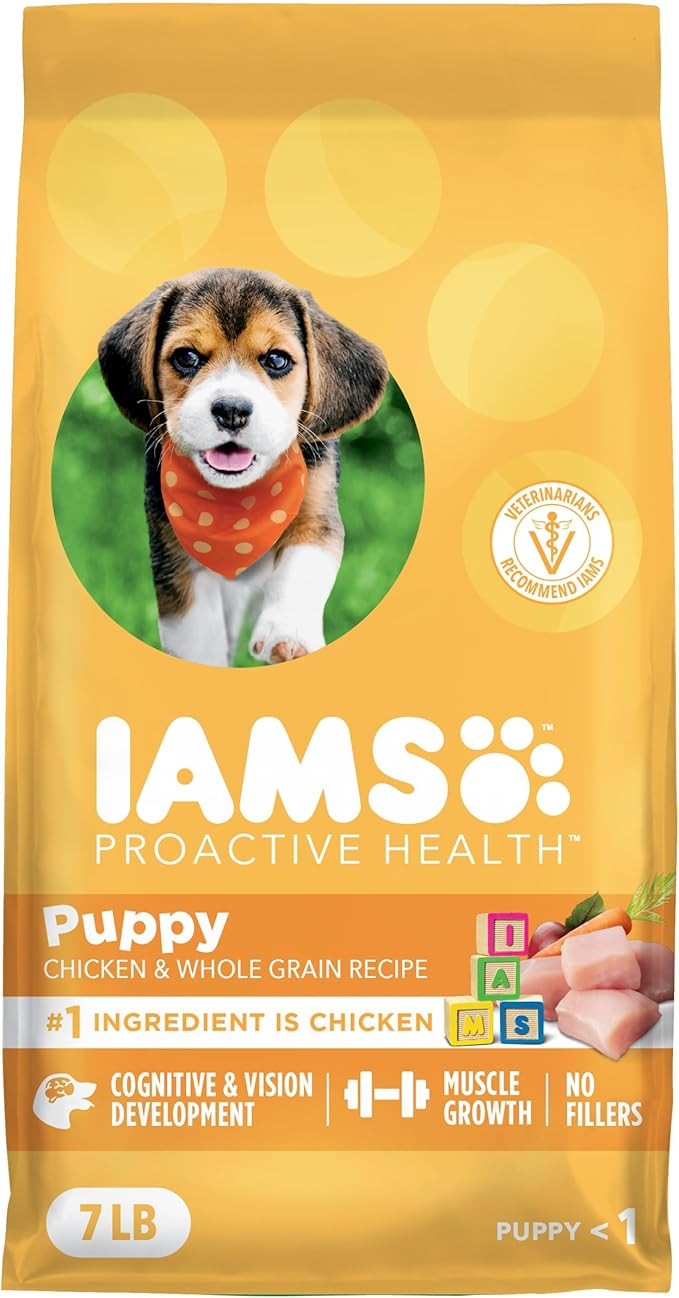 IAMS Proactive Health Dry Puppy Food, Premium Dog Food Dry Recipe, 7 lb. Bag | Amazon (US)
