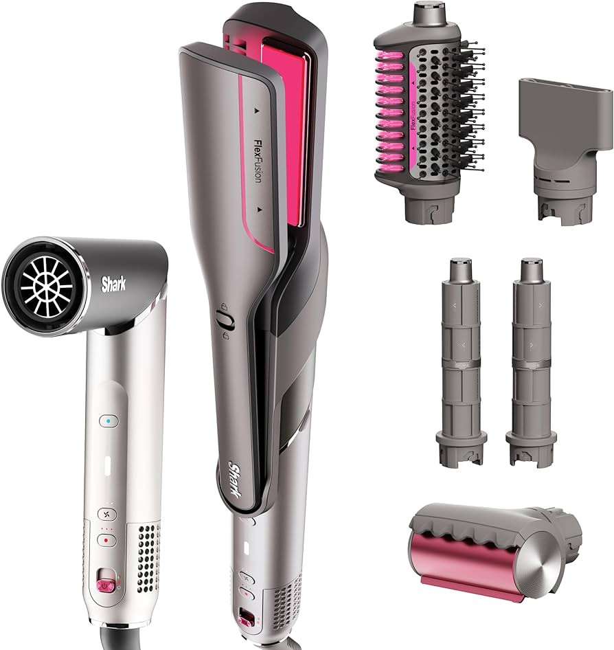Shark FlexFusion Hair Straightener & Powerful Hair Dryer with Fusion Hair Brush, Ceramic Air Styl... | Amazon (US)