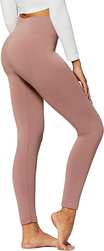 Premium Women's Fleece Lined Leggings - High Waist - Regular and Plus Size - 20+ Colors | Amazon (US)