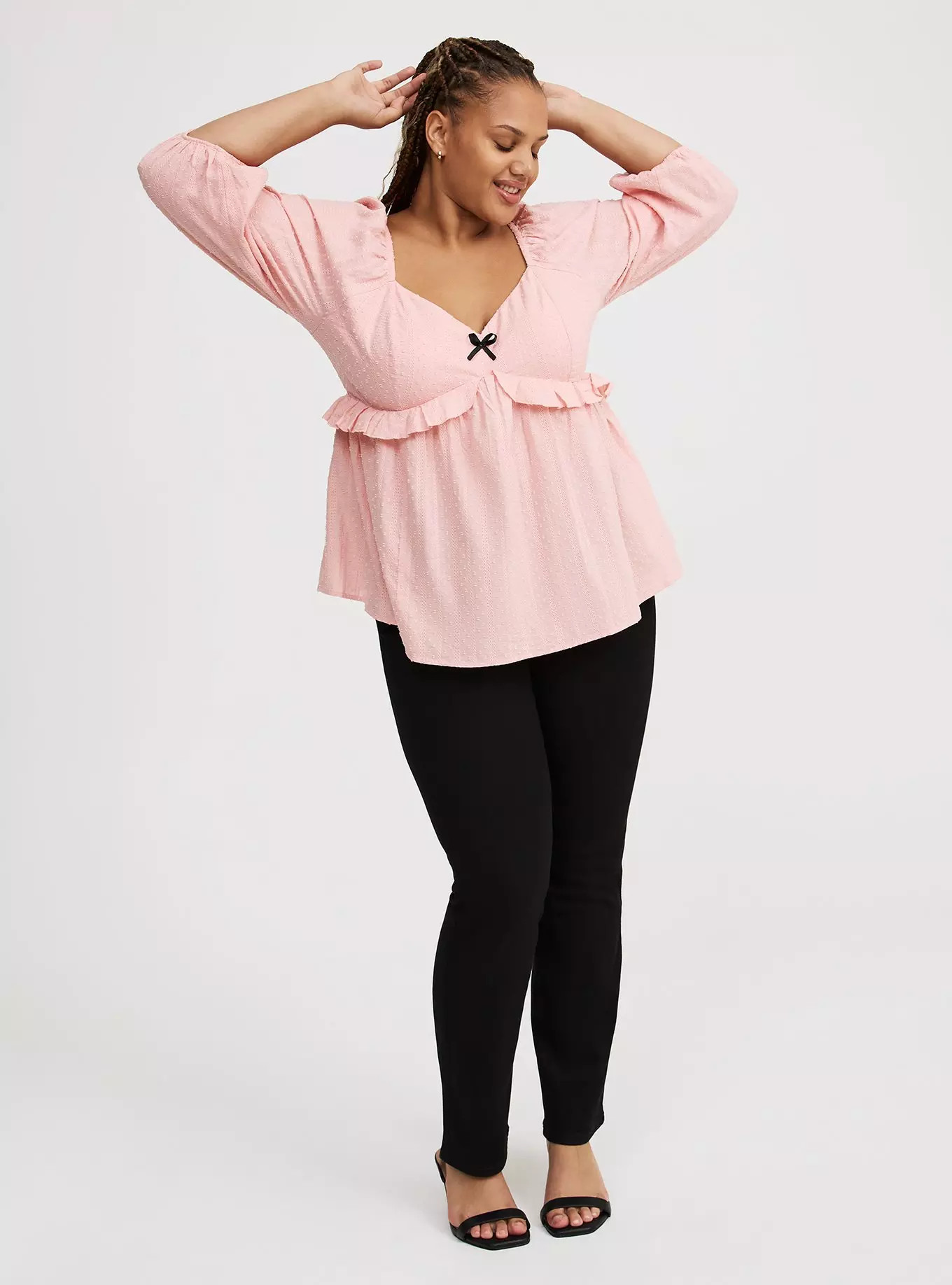 Peplum Dobby Top | Torrid (US & Canada)
