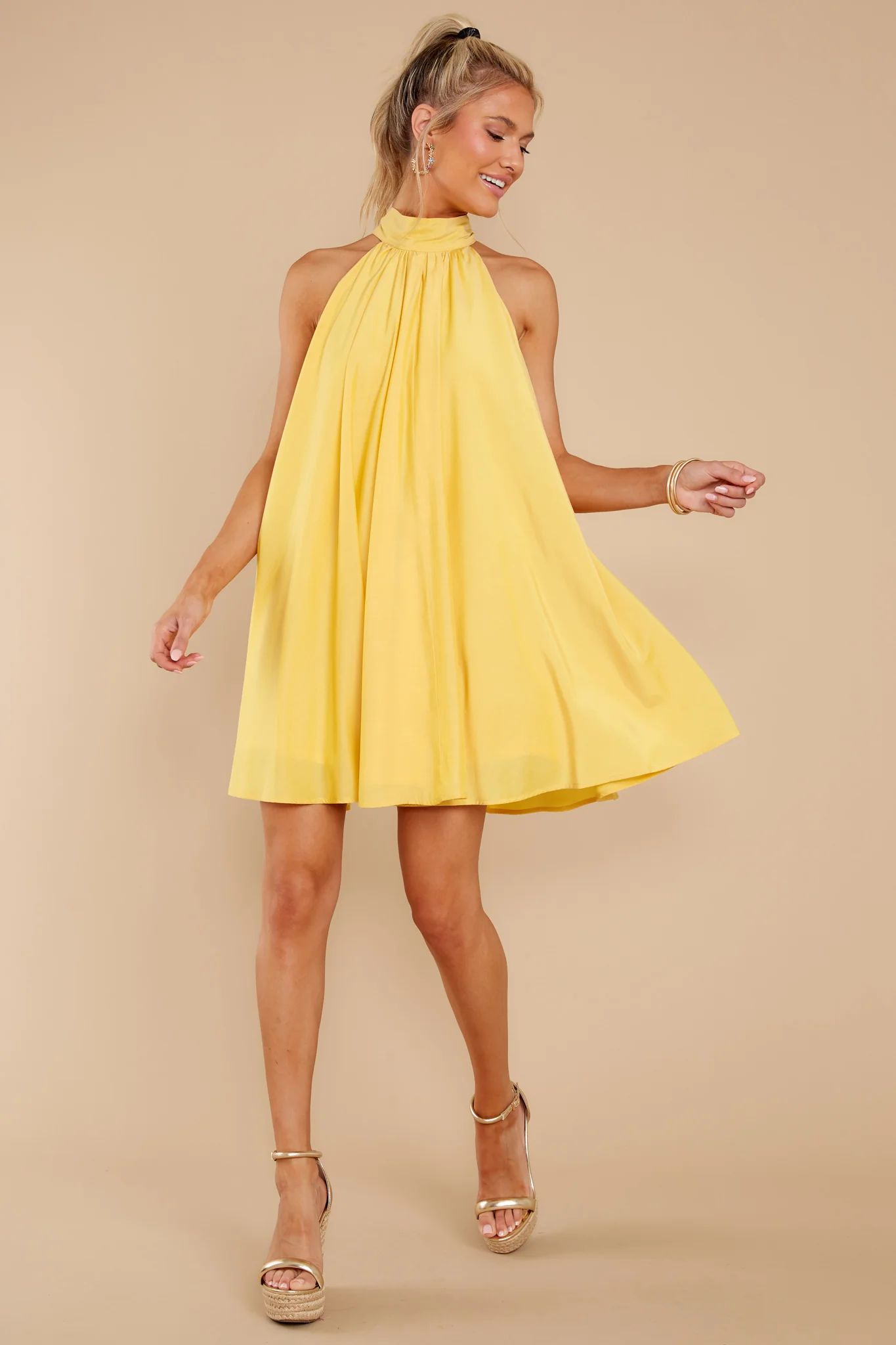 Whatever Moves You Yellow Dress | Red Dress 