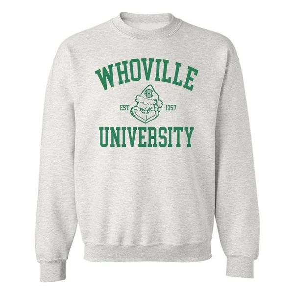 Monogrammed 'Whoville University' Crewneck Sweatshirt | United Monograms