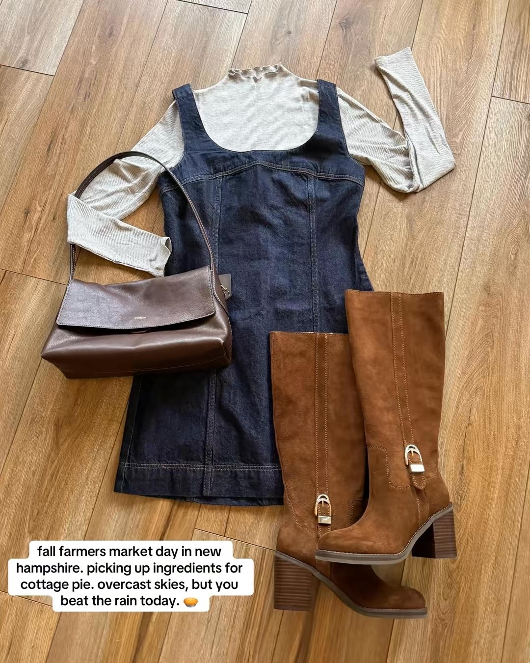 fall outfits. denim jumper dress. denim dress. denim pinafore dress.

#LTKSeasonal #LTKstorytime #LTKSaleAlert