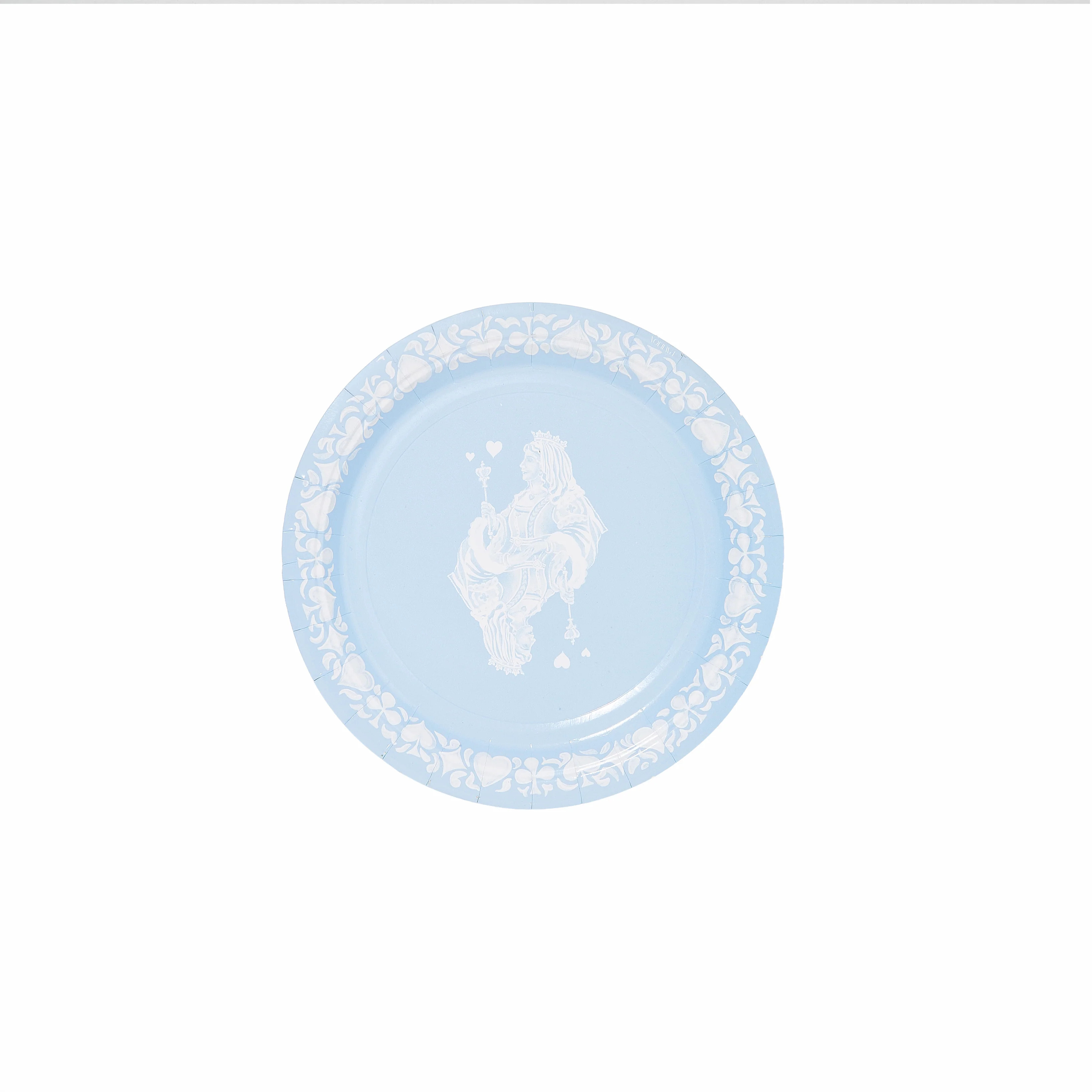 Mini Gwendolyn's G. McGee Queen of Hearts Bread and Butter Ice Blue Jasperware Paper Plate - 50 p... | Pavilion Paper