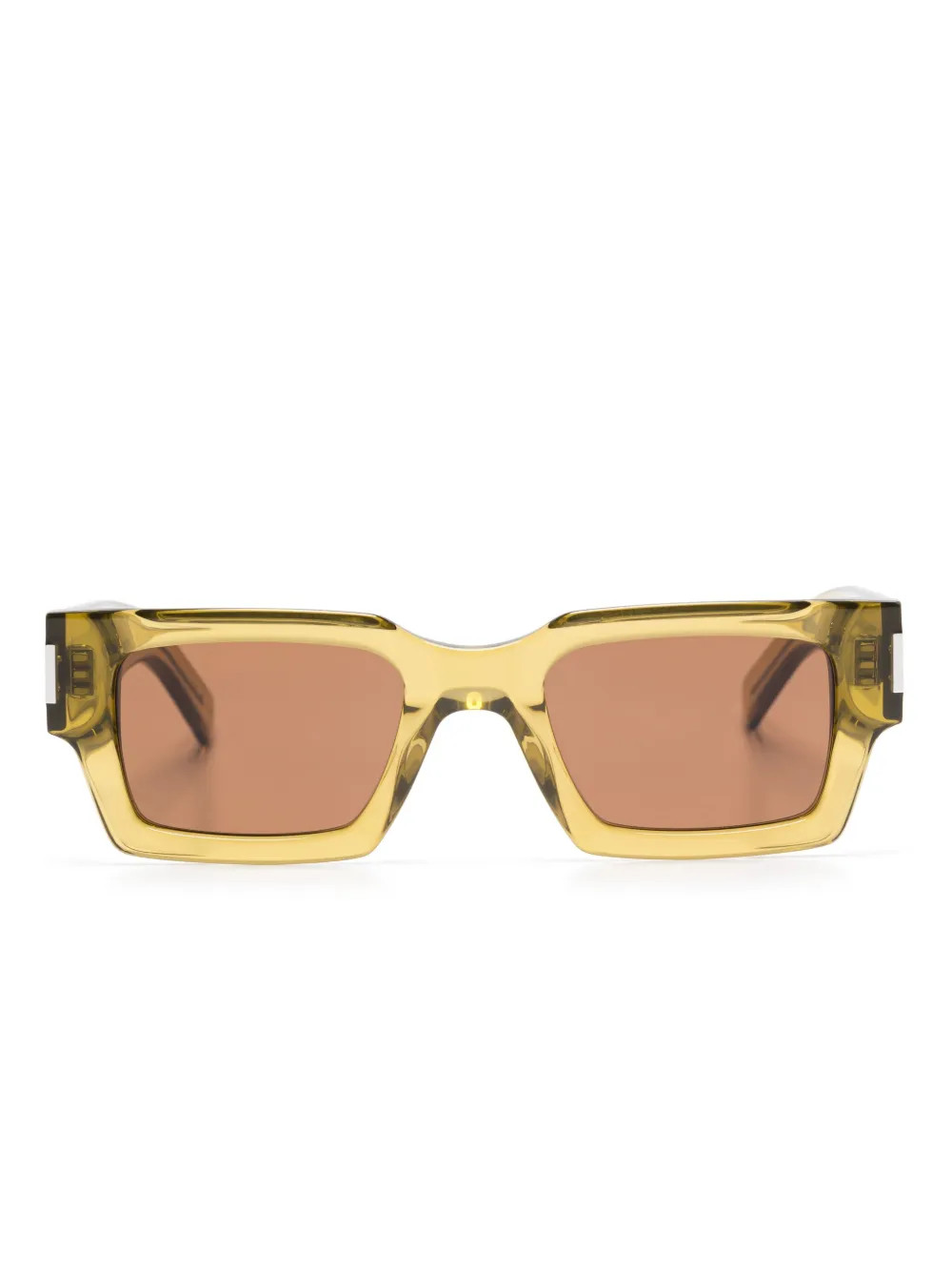 Saint Laurent Eyewear transparent-frame Sunglasses | Yellow | FARFETCH CA | Farfetch Global