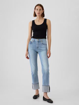 High Rise Cuffed '90s Straight Jeans | Gap (US)