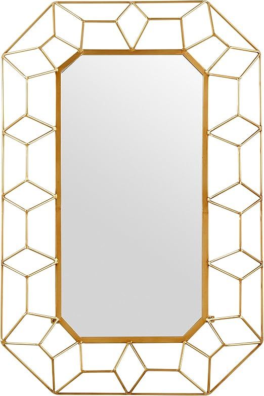 Amazon Brand – Stone & Beam Diamond Shape Metal Frame Hanging Decorative Wall Mirror, 34.25 Inc... | Amazon (US)