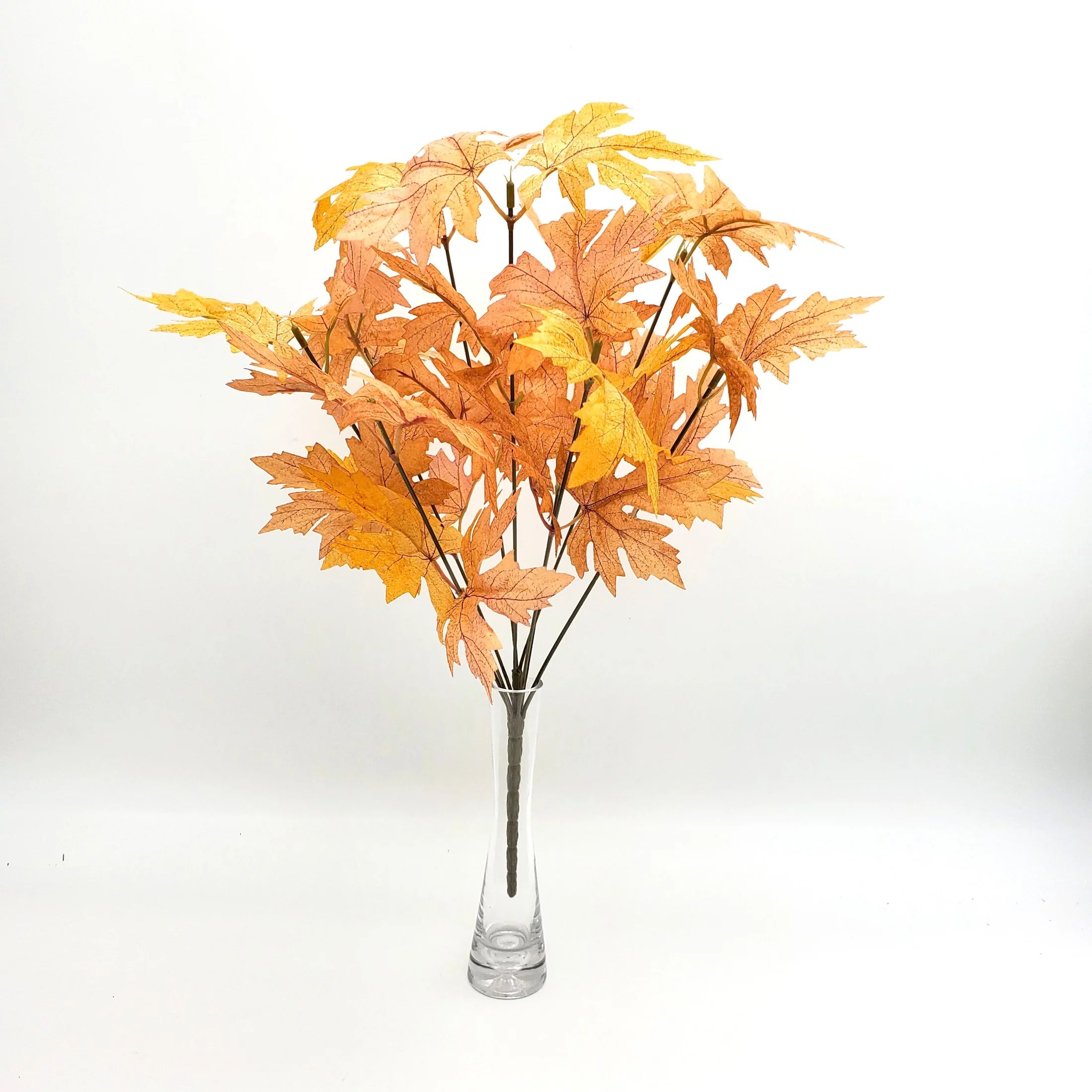 Mainstays Harvest 18" Tall Artificial Tan Maples Tree Leaf Bush, Artificial Flower | Walmart (US)
