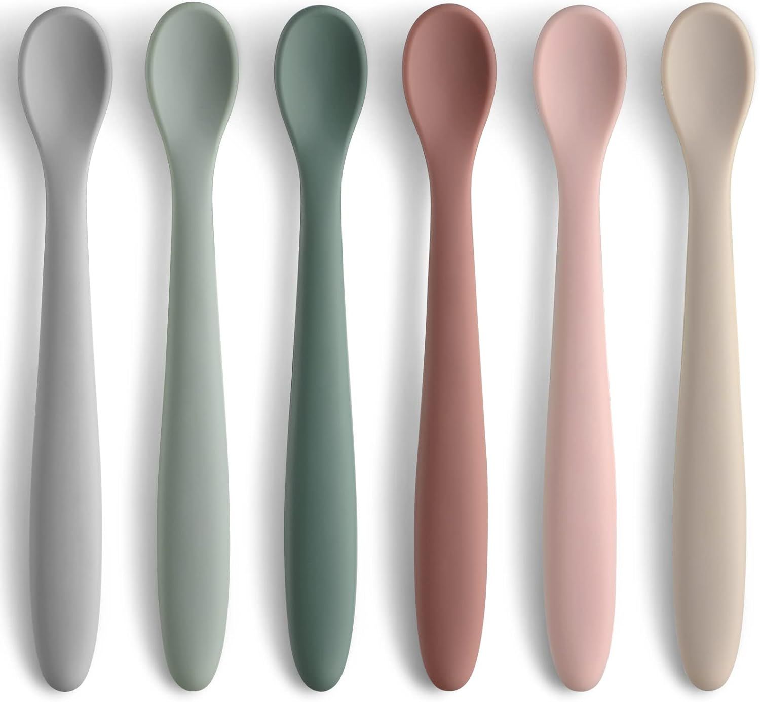 6-Piece Silicone Feeding Spoons for First Stage Baby and Infant, Soft-Tip Easy on Gums I Training... | Amazon (US)