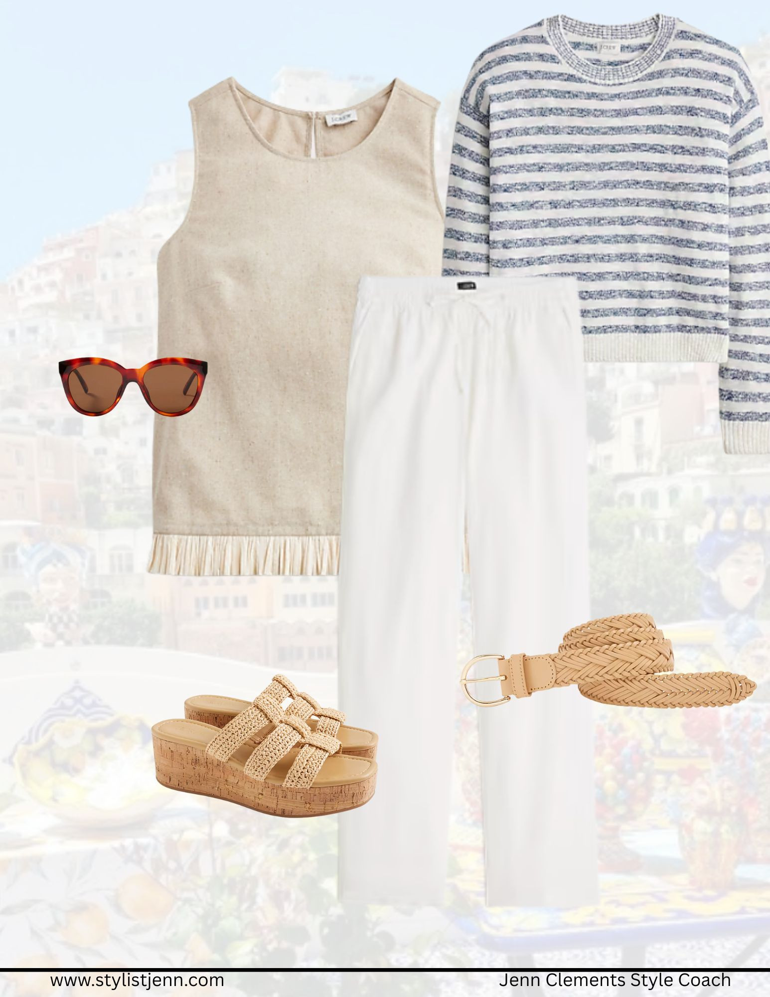 Dressed and ready for date night, dinner with friends or shopping, the crisp white pant and the texture of this linen blend shell work on its own- throw the stripe sweater over your shoulder to keep off the chill. 

 #LTKSeasonal #LTKOver40 #LTKSaleAlert