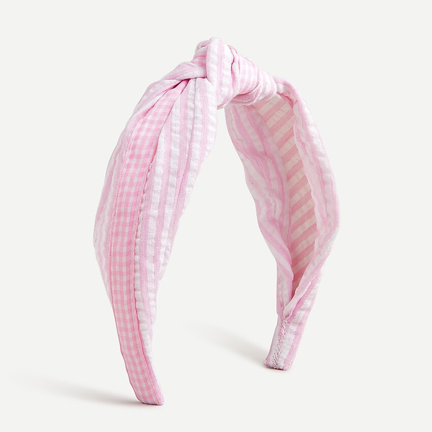 Knot headband in seersucker stripe | J. Crew US