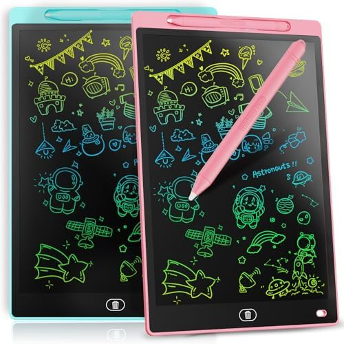 [2 Pack] Genialba LCD Writing Tablet 8.5-Inch Colorful Doodle Board, Toddler Learning Educational... | Amazon (US)