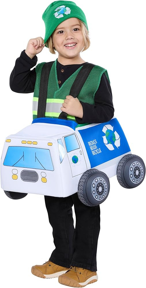 Spirit Halloween Toddler Garbage Truck Ride-Along Costume | 3-D Halloween Outfit | Easy-To-Wear |... | Amazon (US)