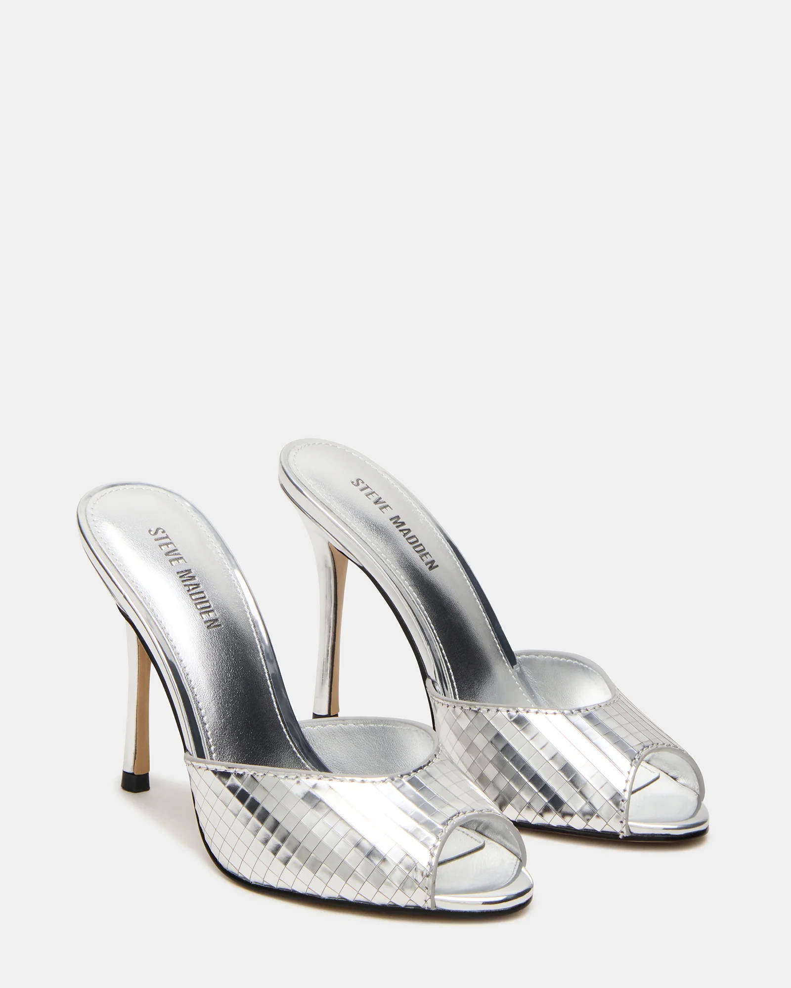 PRIYA Silver Disco Mule Women's Heel | Steve Madden (US)