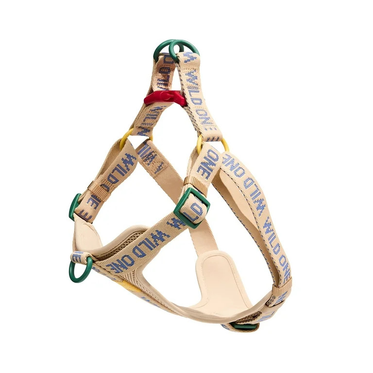 Wild One Adjustable Cushioned Step-In Dog Harness, Retro Tan Colorblock, Large | Walmart (US)