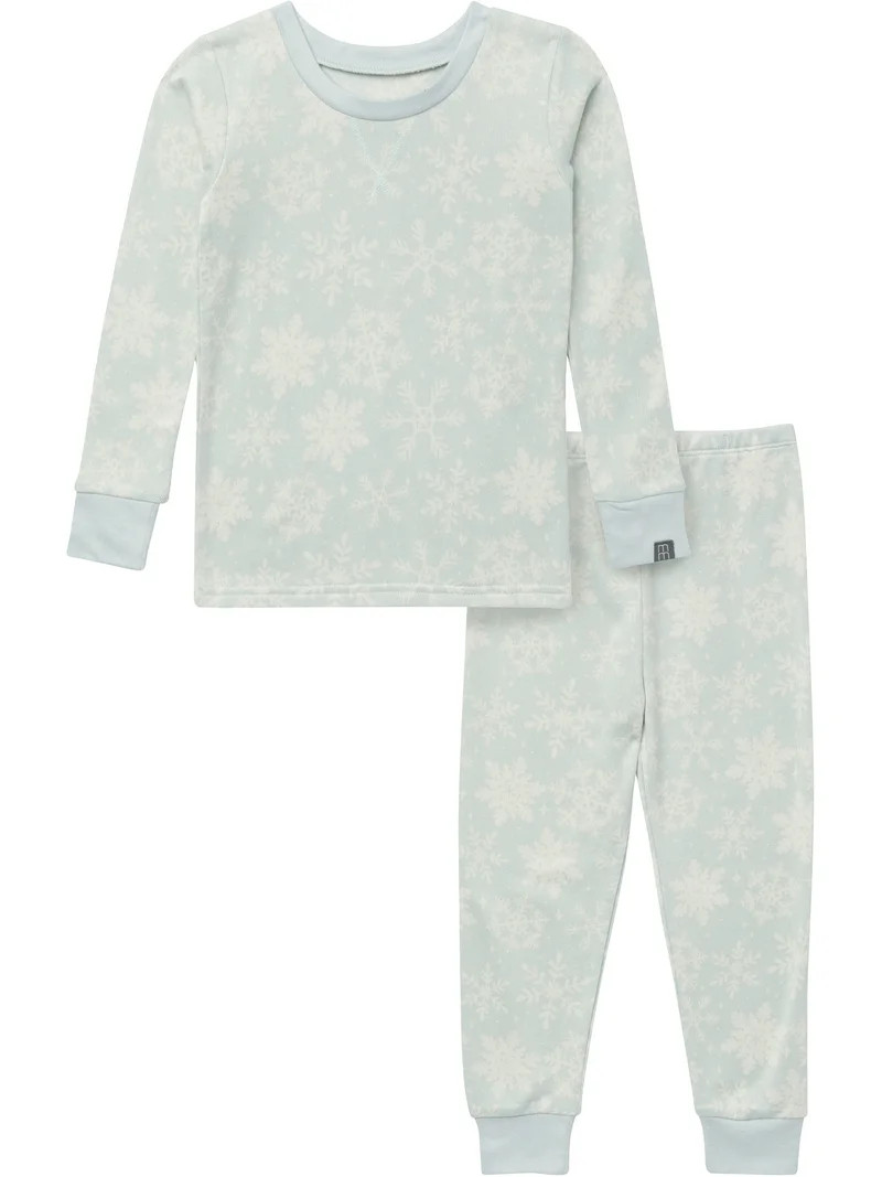 Modern Moments by Gerber Gender Neutral Tight Fitting Christmas Pajama Set, 2-Piece, Sizes 12 Mon... | Walmart (US)