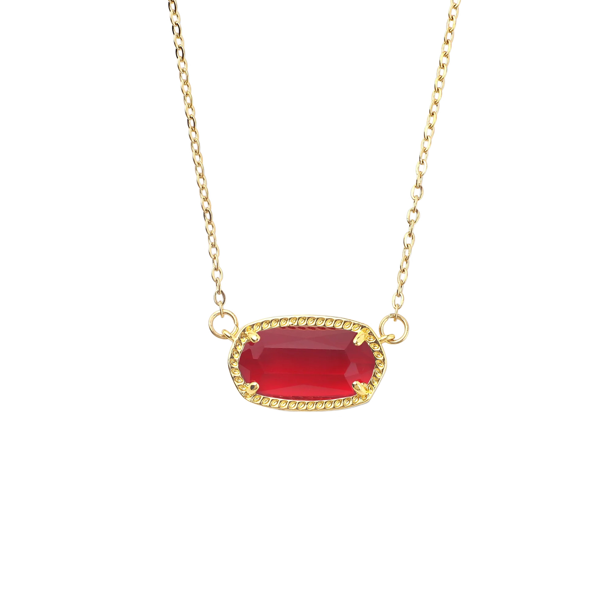 Oval Birthstone Pendant Necklace | Mint & Lily