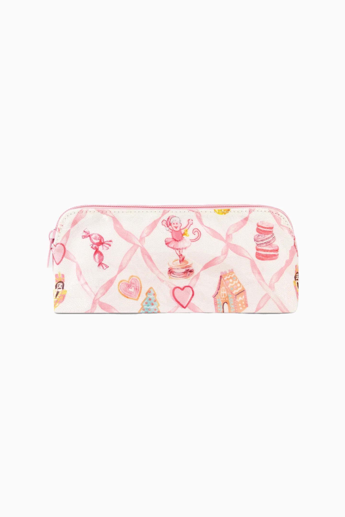 LoveShackFancy x Roller Rabbit Sugarplum Lattice Small Makeup Bag | LoveShackFancy