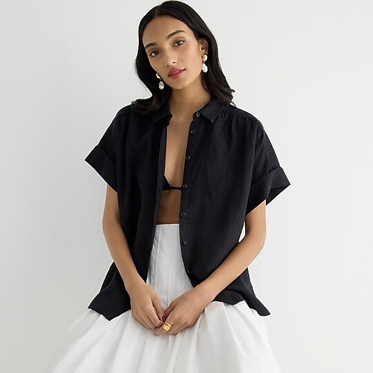 Relaxed-fit short-sleeve Baird McNutt Irish linen shirt | J. Crew US