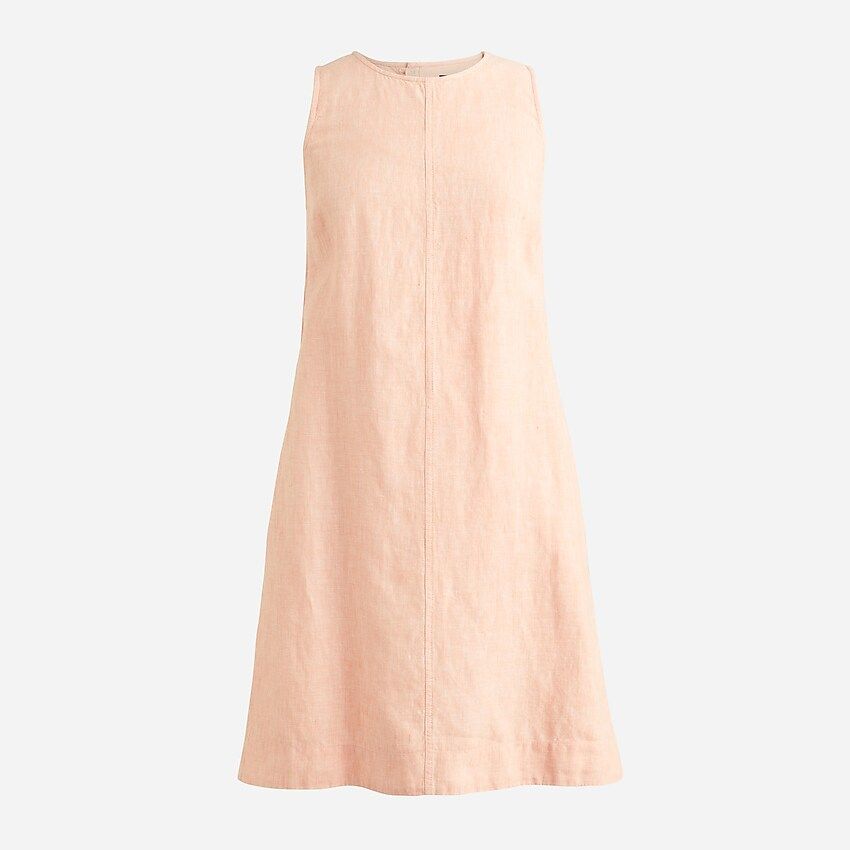 Button-back linen shift dress | J.Crew US