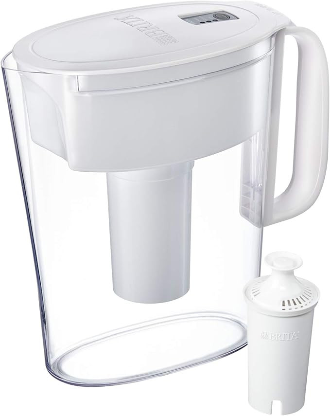 Brita Water Pitcher with 1 Filter, BPA Free, 5 Cup, White | Amazon (US)