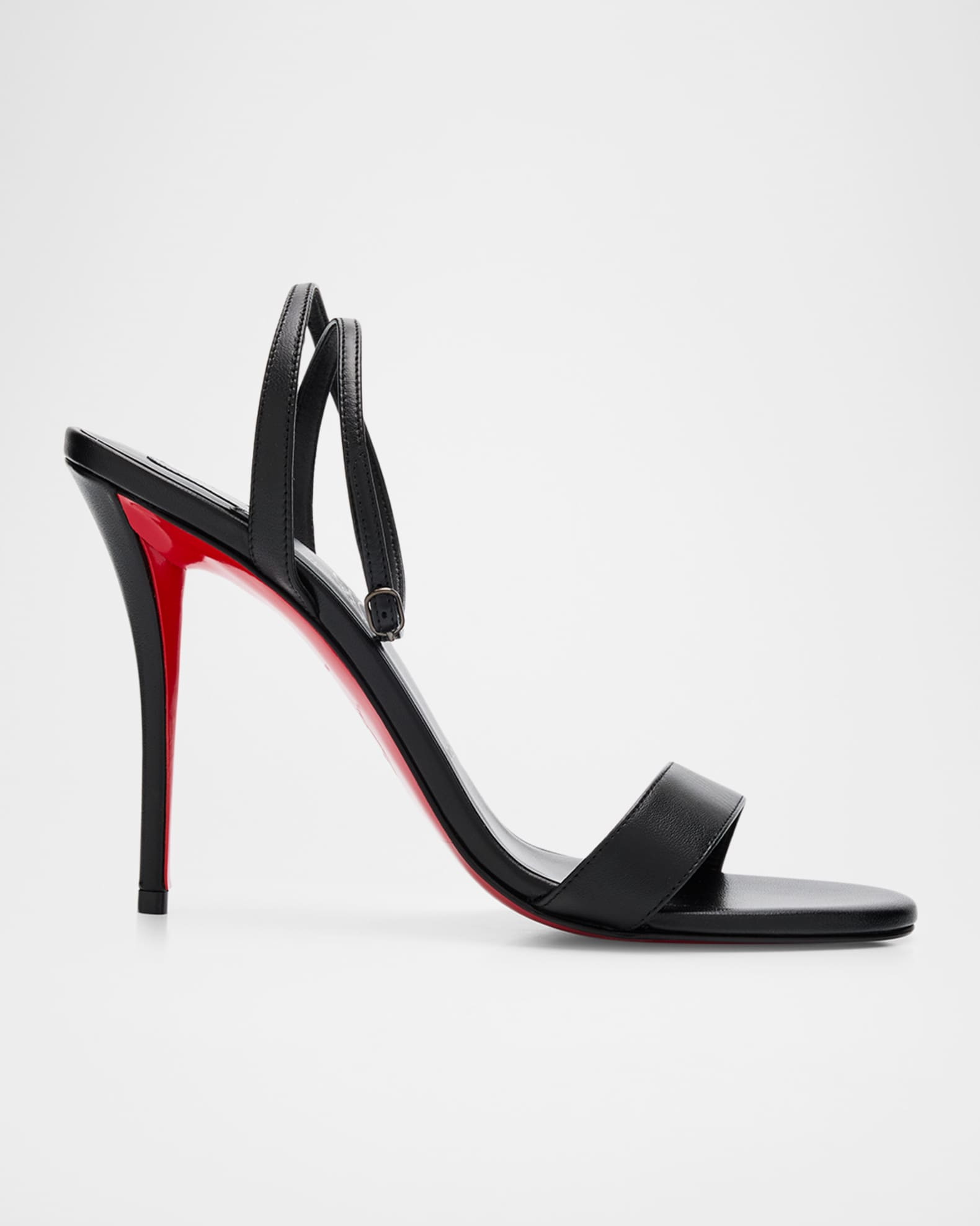 Christian Louboutin 100mm Miss Z Leather Sandals | Neiman Marcus