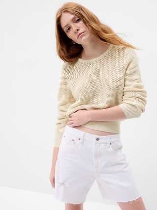 Crochet Crewneck Sweater | Gap Factory