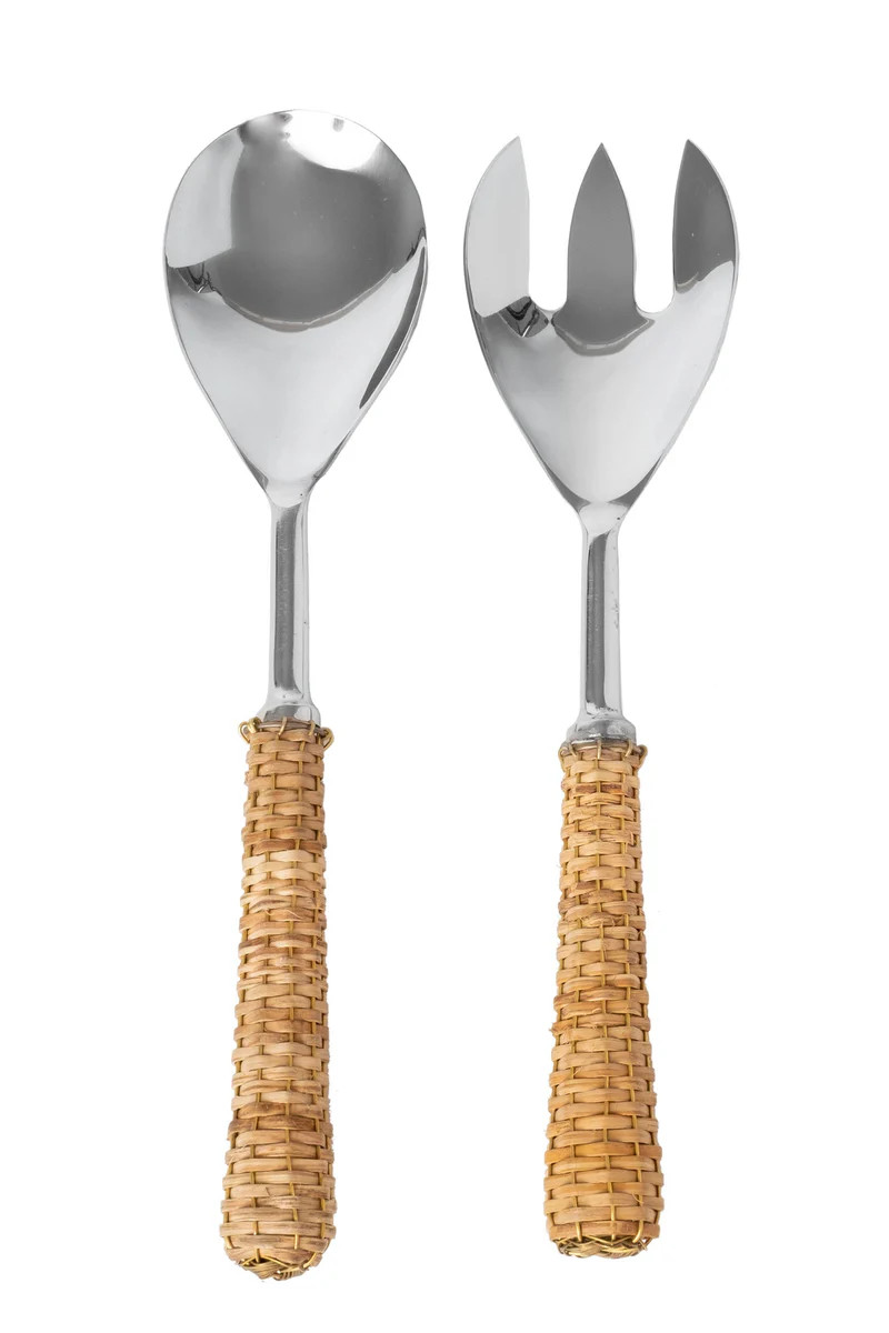 Basketweave Salad Server Set | Teggy French