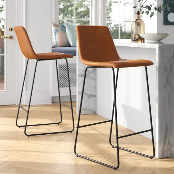 Liekele Upholstered Counter Height Modern Dining Stools | Wayfair North America