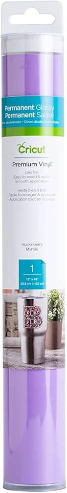 Cricut Premium Permanent Vinyl, Huckleberry - 4ft Roll (12'x48') - Compatible with Maker & Explor... | Amazon (US)