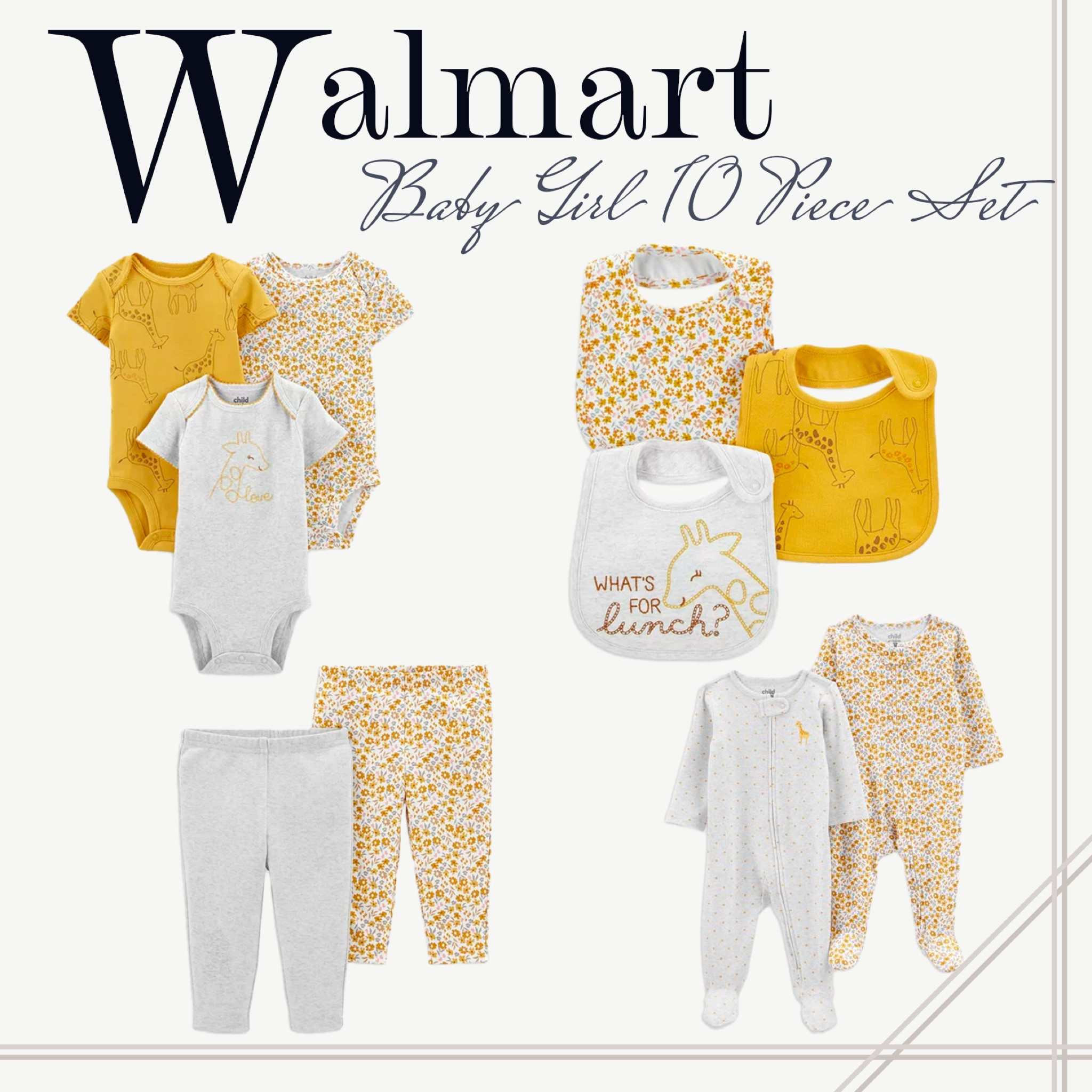 Walmart Baby Girl 10 Piece Set

#LTKunder50 #LTKkids #LTKbaby