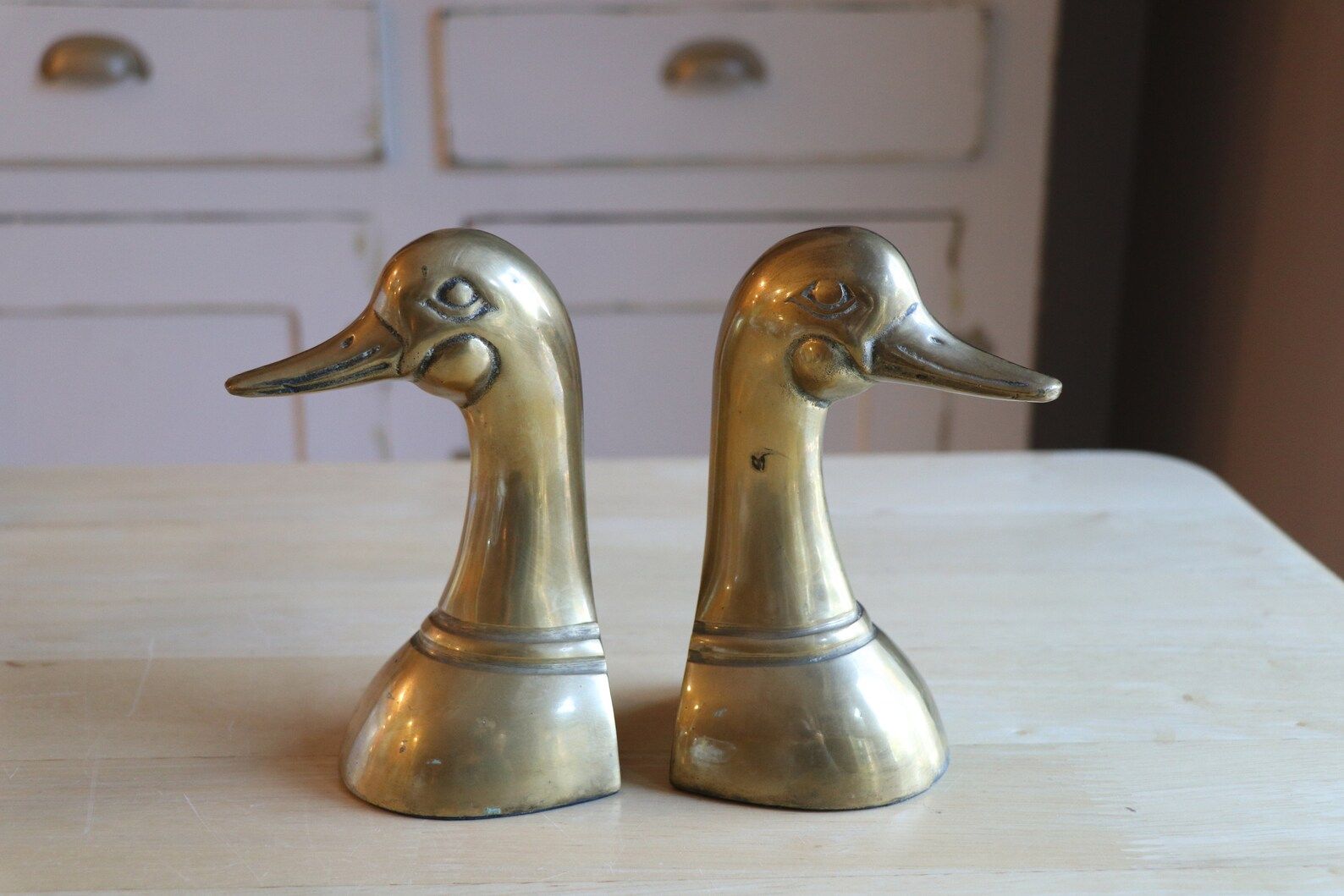 Vintage Mallard Duck Head Brass Bookends | Etsy | Etsy (US)