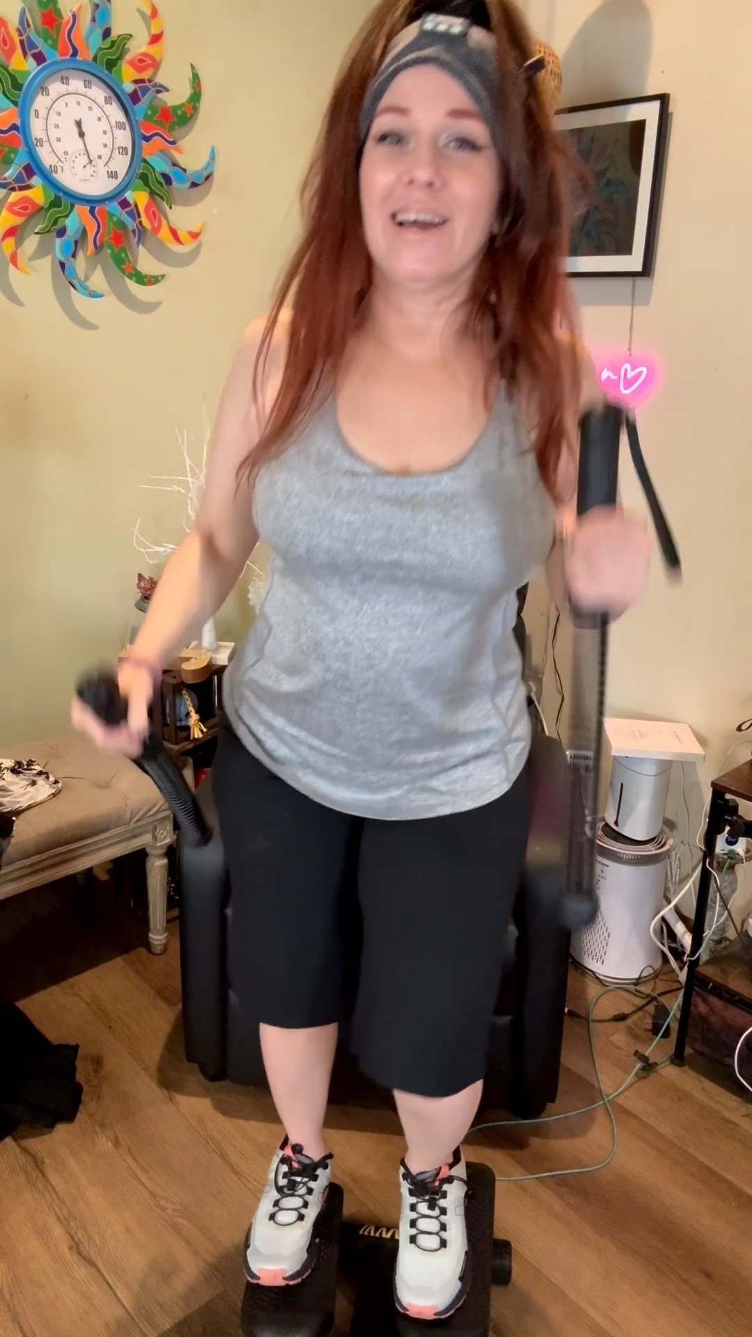 🔥 Hot Old Lady Summer Training Has Begun 🔥
After gaining about 15 lbs and taking almost a year off from consistent workouts… today I’m finally getting back to it. And honestly? It feels good to move again.
I’m on the stepper with my wireless ropes, fully multitasking my fitness—cardio, arms, and endurance all at once.
Today’s workout look is straight from Amazon: yoga shorts with pockets, a comfy tank, sneakers, and my Bluetooth headband (yes… listening to music, catching sweat, and still looking cute).
One step at a time because Hot Old Lady Summer isn’t going to train for itself. 💪
#FitnessOver50 #HotOldLadySummer #WorkoutMotivation #Over40Fitness #BackAtIt

#LTKfitnessgoals #LTKootd #LTKOver40