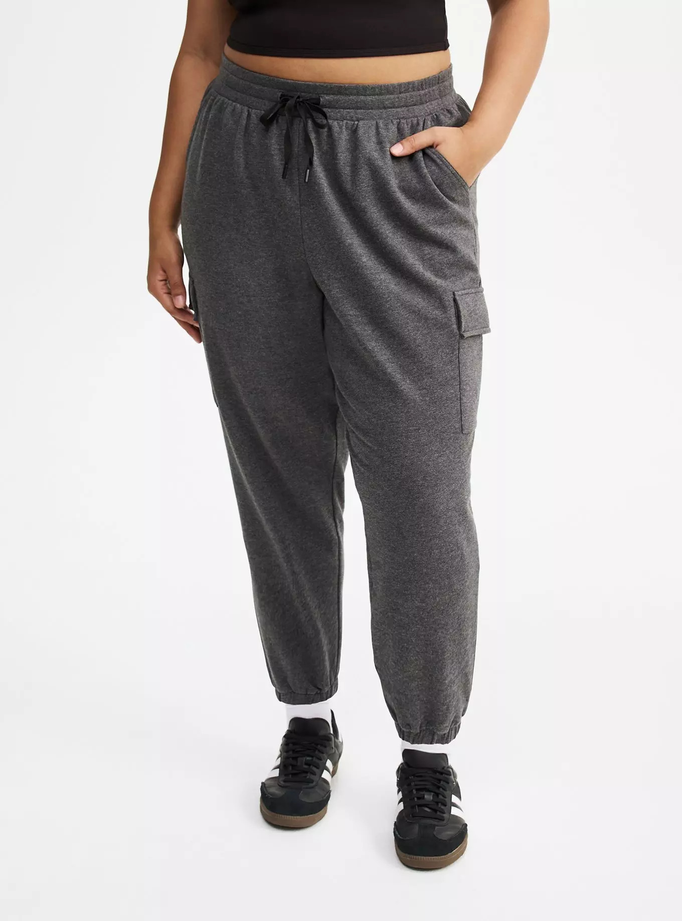 TRU Everyday Fleece Relaxed Cargo Active Jogger | Torrid (US & Canada)