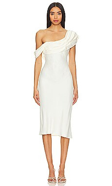 LPA Vania Midi Dress in Ivory from Revolve.com | Revolve Clothing (Global)