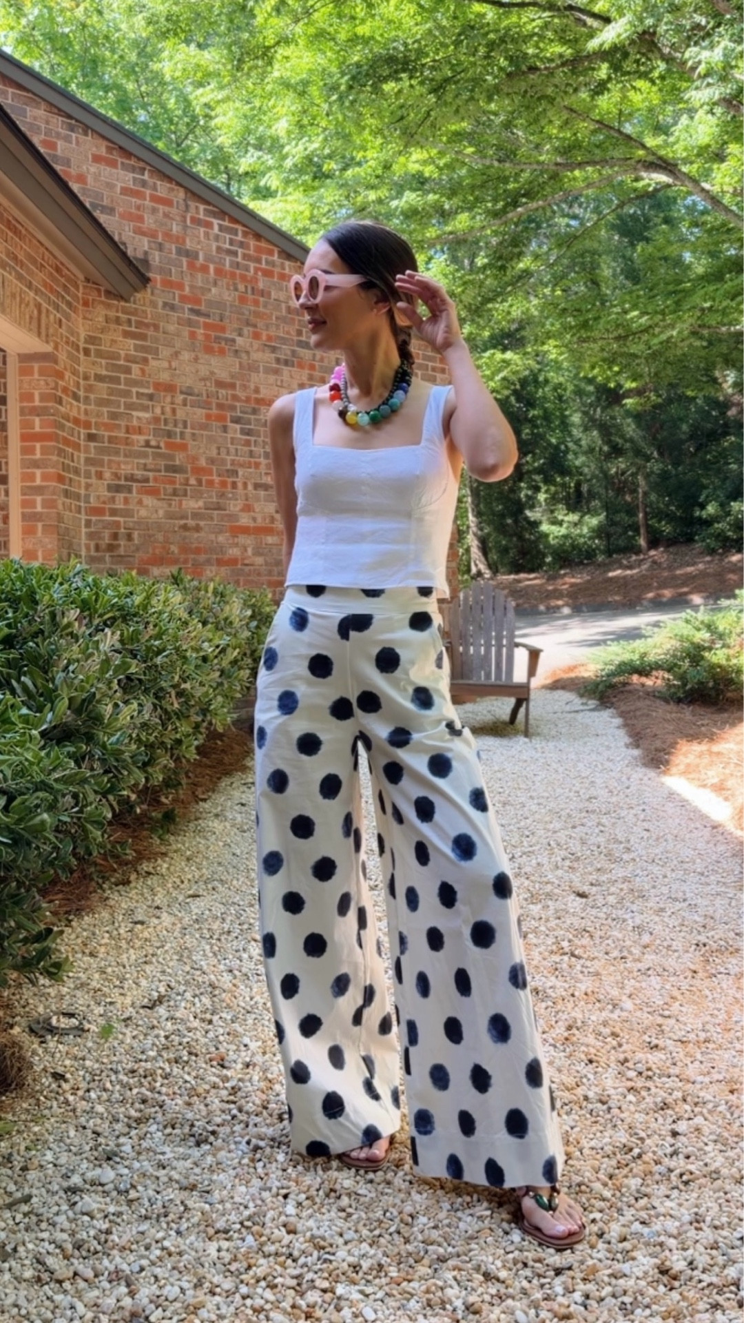 Don’t we all need to wear some polka dot pants? 

Wearing a small -