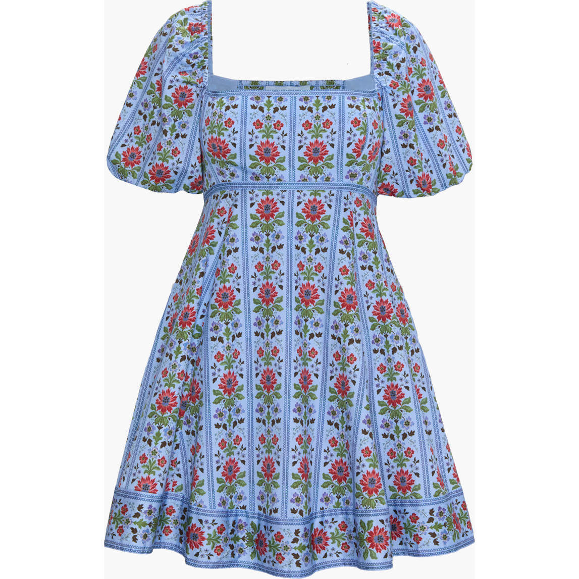 The Matilda Mini, Blue Floral Block Stripe | Maisonette