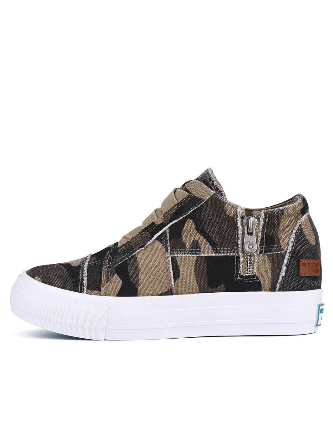 JENN ARDOR Women Casual Slip On Canvas High-Top Platform With Zipper Sneaker | JENN ARDOR