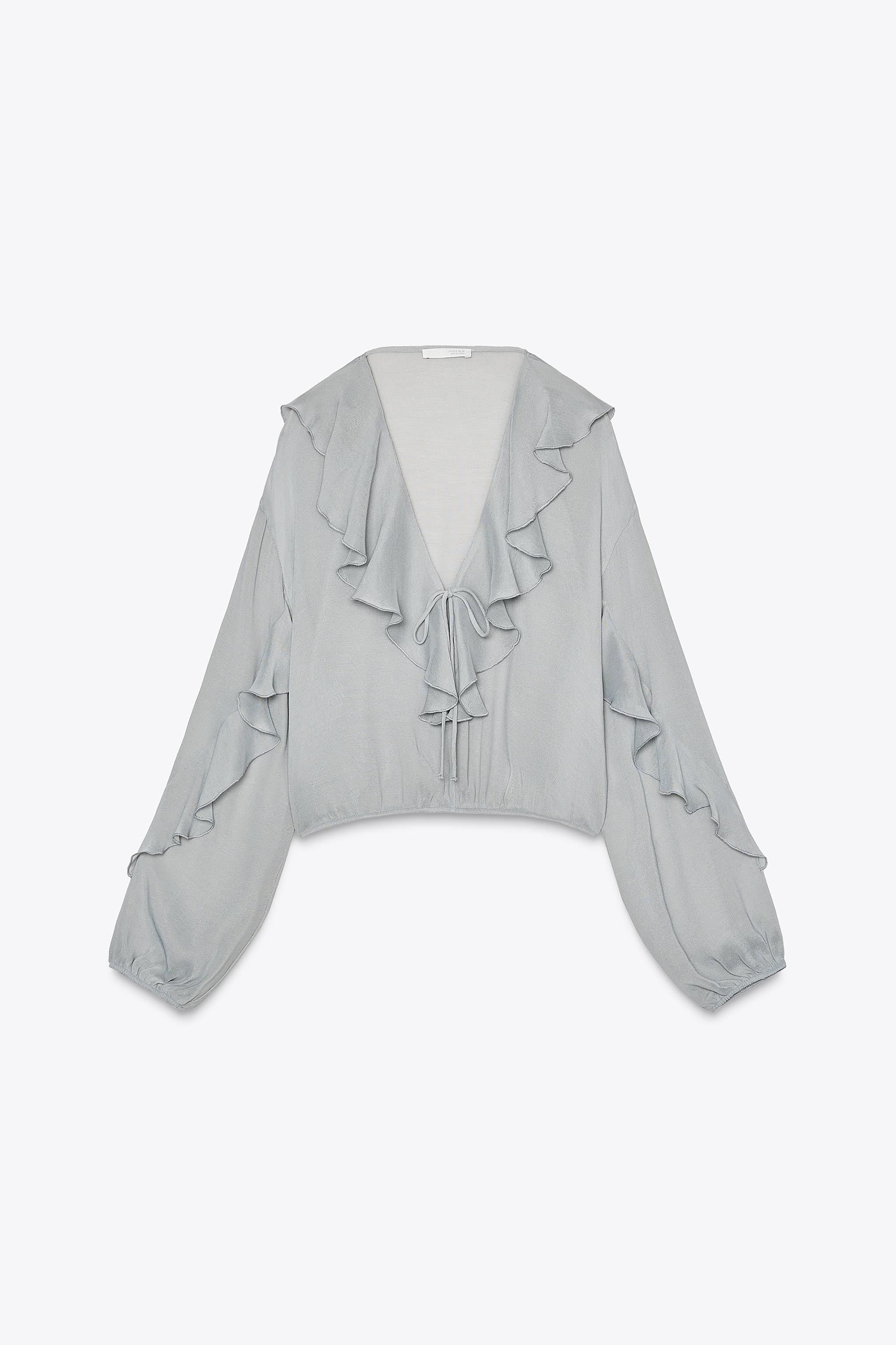 RUFFLED FLOWY BLOUSE | Zara US