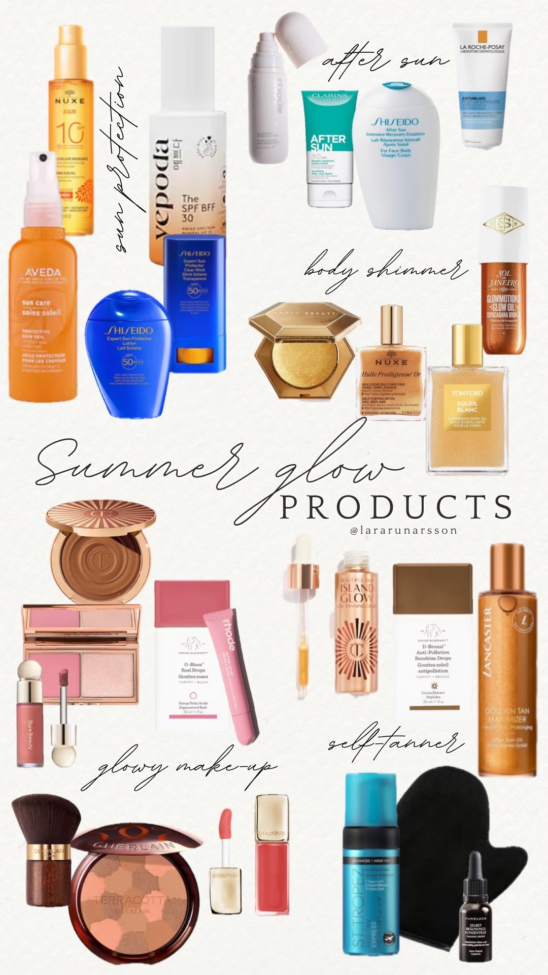 Summer glow products 

#LTKbeauty #LTKeurope #LTKsummer